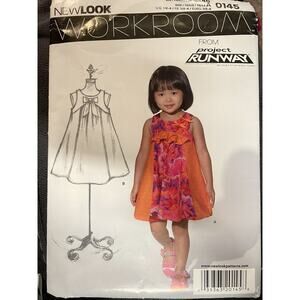 New Look Project Runway Workroom #0145 Toddler Dresses Size 1/2-4 UNCUT